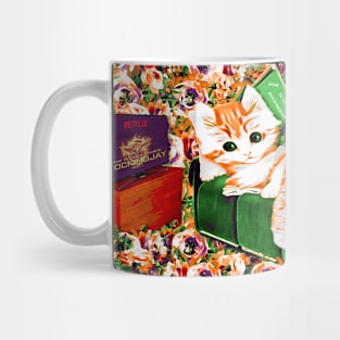 Binge Watching and Binge Reading Kitty Mug